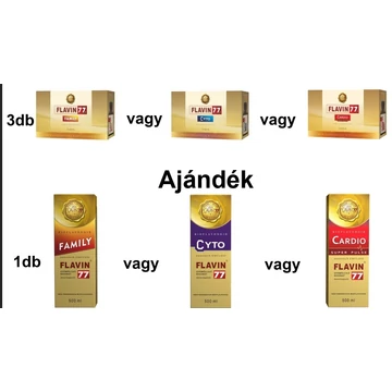 Flavin77 Cyto vagy Cardio vagy Family 3x7x100ml + Ajándék 1 db Flavin77 500ml 