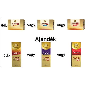 Flavin77 Cyto vagy Cardio vagy Family 6x7x100ml + Ajándék 3 doboz Flavin77 500ml